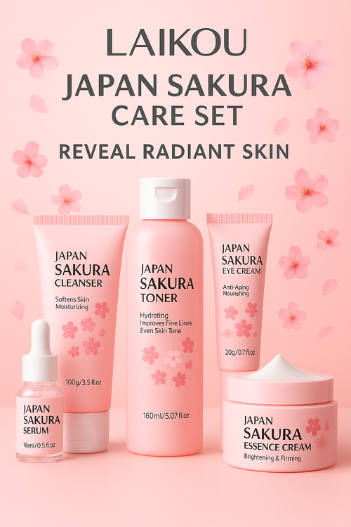 ✨ Laikou Japan Sakura Care Set – Le rituel beauté complet pour une peau éclatante